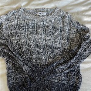 John + Jenn Navy and White Crew Neck Sweater